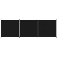 Berkfield Home Durable 3-Panel Room Divider Black 525x180 cm Fabric