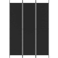 Berkfield Home Durable 3-Panel Room Divider Black 150x220 cm Fabric