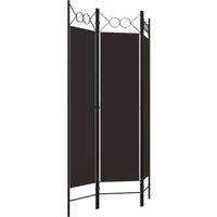 Berkfield Home Practical 3-Panel Room Divider Brown 120x180 cm