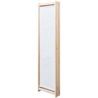 Berkfield Home Stylish 3-Panel Room Divider Cream 120x170x4 cm Fabric in Beige | Size: 120 x 170 x 4 cm