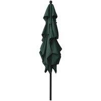 Berkfield Home Harmful 3-Tier Parasol with Aluminium Pole Green 2.5x2.5 m
