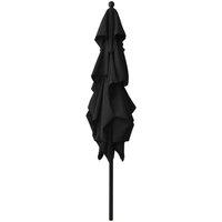 Berkfield Home Harmful 3-Tier Parasol with Aluminium Pole Black 2.5x2.5 m