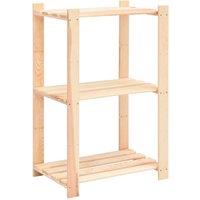 Berkfield Home Durable 3-Tier Storage Racks 3 pcs 60x38x90 cm Solid Pinewood 150 kg in Beige | Size: 60 x 38 x 90 cm