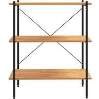 Berkfield Home Sturdy 3-Tier Shelving Unit Black & Oak 80x40x92 cm | Size: 80 x 40 x 92 cm