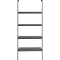 Berkfield Home Practical 4-Tier Leaning Shelf Black 64x35x152.5 cm