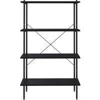 Berkfield Home Sturdy 4-Tier Shelving Unit Black 80x40x130 cm | Size: 80 x 40 x 130 cm