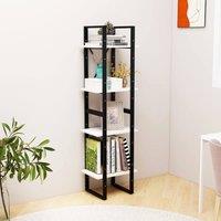 Berkfield Home Decorative 4-Tier Book Cabinet White 40x30x140 cm Solid Pine Wood | Size: 40 x 30 x 140 cm