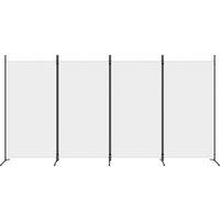 Berkfield Home Durable 4-Panel Room Divider White 346x180 cm Fabric
