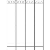 Berkfield Home Durable 4-Panel Room Divider White 160x220 cm Fabric