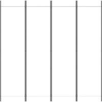 Berkfield Home Durable 4-Panel Room Divider White 200x200 cm Fabric
