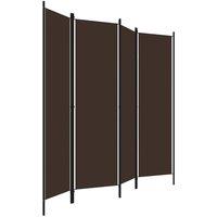 Berkfield Home Practical 4-Panel Room Divider Brown 200x180 cm