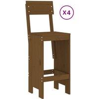 Berkfield Home Beautiful 5 Piece Garden Bar Set Honey Brown Solid Wood Pine