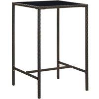 Berkfield Home Comfortable 5 Piece Garden Bar Set Poly Rattan Brown