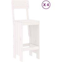 Berkfield Home Beautiful 5 Piece Garden Bar Set White Solid Wood Pine
