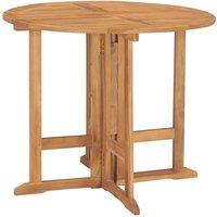 Berkfield Home Elegant 5 Piece Folding Outdoor Dining Set Solid Teak Wood in Brown