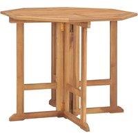 Berkfield Home Elegant 5 Piece Folding Outdoor Dining Set Solid Teak Wood in Brown
