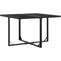 Berkfield Home Beautiful 5 Piece Garden Dining Set Black Poly Rattan