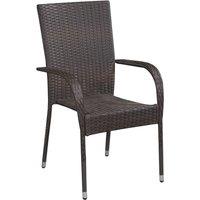 Berkfield Home Decorative 5 Piece Garden Dining Set Brown & Black