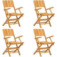 Berkfield Home Beautiful 5 Piece Garden Dining Set Solid Wood Teak in Brown