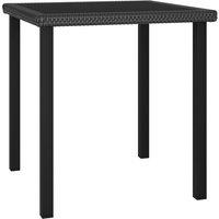 Berkfield Home Durable 5 Piece Outdoor Dining Set Poly Rattan Black