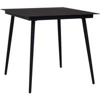 Berkfield Home Durable 5 Piece Outdoor Dining Set PVC Rattan Black