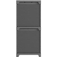 Berkfield Home Modern 5-Cube Display Shelf with Boxes Grey 103x30x72.5 cm Fabric