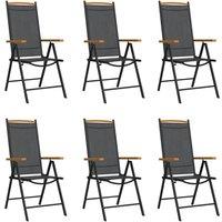Berkfield Home Beautiful 7 Piece Garden Dining Set Black Aluminium