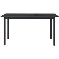 Berkfield Home Soft 7 Piece Garden Dining Set Aluminium Anthracite in Black