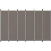 Berkfield Home Durable 6-Panel Room Divider Anthracite 300x220 cm Fabric in Charcoal