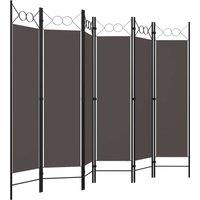 Berkfield Home Practical 6-Panel Room Divider Anthracite 240x180 cm in Charcoal