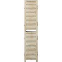 Berkfield Home Beautiful 6-Panel Room Divider 210x165 cm Solid Wood Paulownia in Light Beige