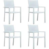 Berkfield Home Decorative 7 Piece Garden Dining Set Black & White