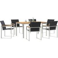 Berkfield Home Stunning 7 Piece Garden Dining Set Solid Wood Acacia in Brown