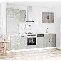Berkfield Home Elegant 7 Piece Kitchen Cabinet Set Kalmar Grey Sonoma Engineered Wood
