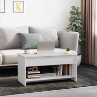 Berkfield Home Modern 809647 Coffee Table White 102x50x52, 5 cm Engineered Wood