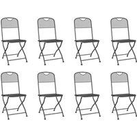 Berkfield Home Beautiful 9 Piece Garden Dining Set Anthracite Metal Mesh in Black