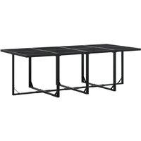 Berkfield Home Beautiful 9 Piece Garden Dining Set Black Poly Rattan