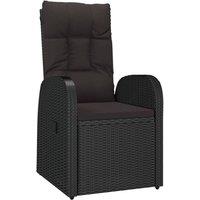 Berkfield Home Beautiful 9 Piece Garden Dining Set with Cushions Black Poly Rattan