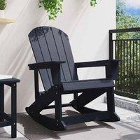 Berkfield Home Modern Adirondack Rocking Chair Navy Blue 73.5x92x90 cm HDPE