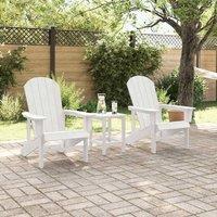 Berkfield Home White Adirondack Chairs 2 pcs White 74x82x90 cm HDPE | Size: 74 x 82 x 90 cm