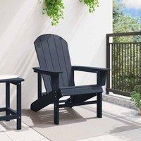 Berkfield Home Traditional Adirondack Chair Navy Blue 74x82x91 cm HDPE | Size: 74 x 82 x 91 cm