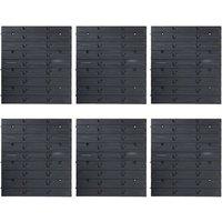 Berkfield Home Stackable 96 Piece Storage Bin Kit with Wall Panels Red & Black
