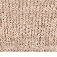 Berkfield Home Decorative Anti Slip Stair Mats 15 pcs 60x25 cm Beige Rectangular | Size: Medium