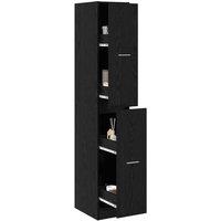 Berkfield Home Modern Apothecary cabinet Black Oak 30x41x174.5 cm Engineered Wood
