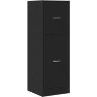 Berkfield Home Elegant Apothecary Cabinet Black 40x41x118 cm Engineered Wood | Size: 40 x 41 x 118 cm