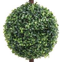 Berkfield Home Lush Artificial Boxwood Plant with Pot Ball Shaped Green 118 cm