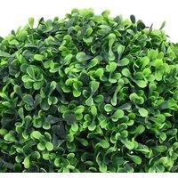 Berkfield Home Lush Artificial Boxwood Plants 2 pcs with Pots Ball Shaped Green 32 cm