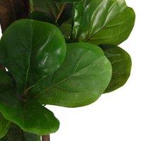 Berkfield Home Realistic Artificial Fiddle Leaf Fig Tree 134 Leaves 120 cm Green