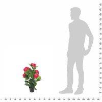 Berkfield Home Realistic Artificial Hydrangea Plant with Pot 60 cm Red