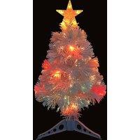 Berkfield Home Beautiful Artificial Pre-lit Christmas Tree White 64 cm Fibre Optic